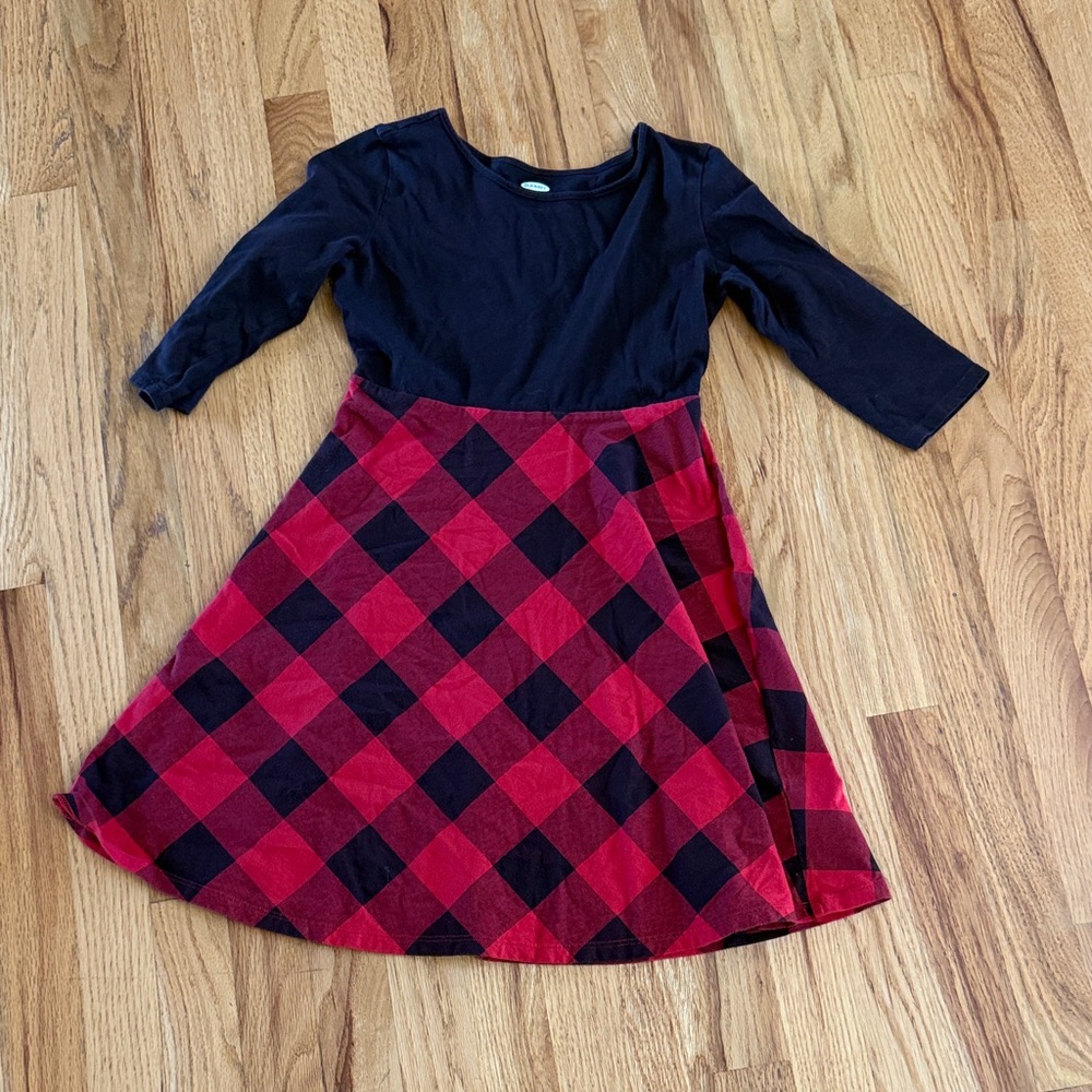 OLD NAVY Black and Red Plaid Dress, Size Large (10/12)